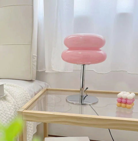 LueurRose – Retro Bordlampe med Dimmer LED og USB Luvikno