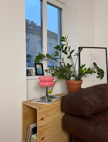 LueurRose – Retro Bordlampe med Dimmer LED og USB Luvikno