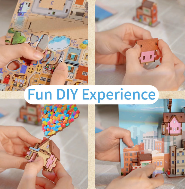 3D-Treppenpuslespill DIY-Bokhjørnesett | Luvikno