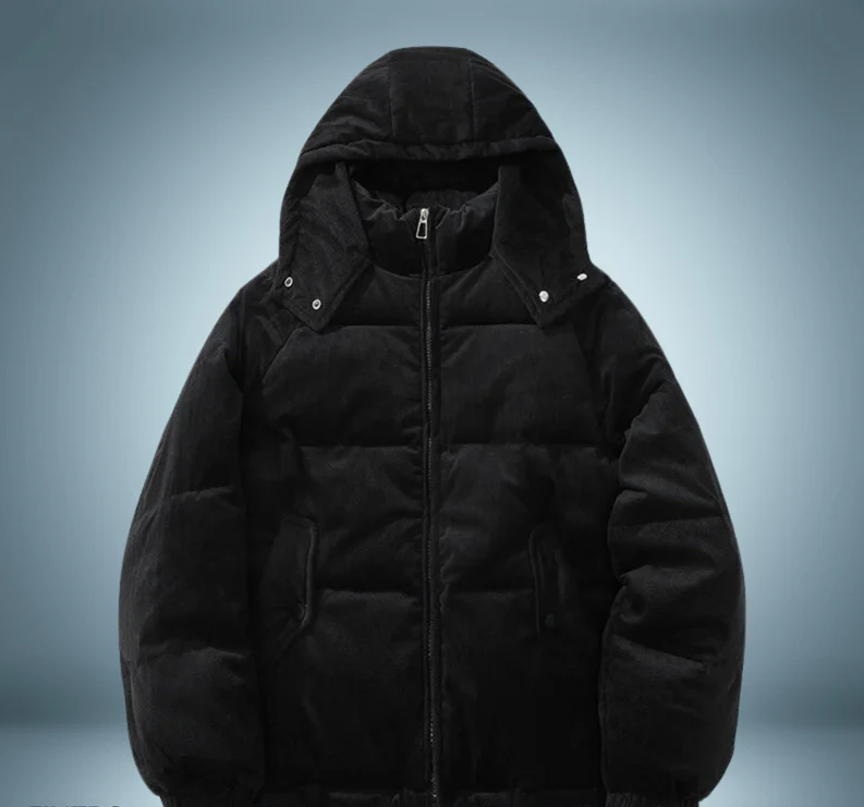 Luvik | Brun dunparkas med hette