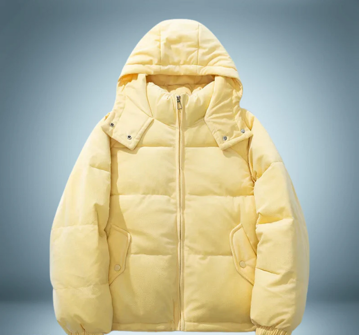 Luvik | Brun dunparkas med hette