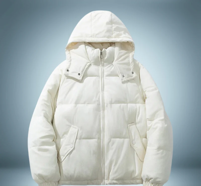 Luvik | Brun dunparkas med hette