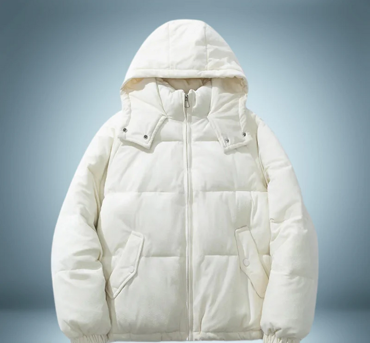 Luvik | Brun dunparkas med hette