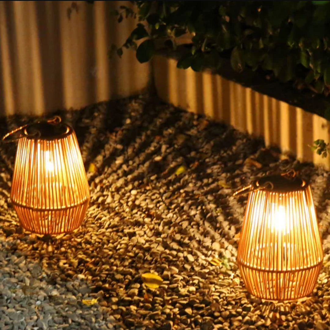Solar Rattan Lantern Luvikno