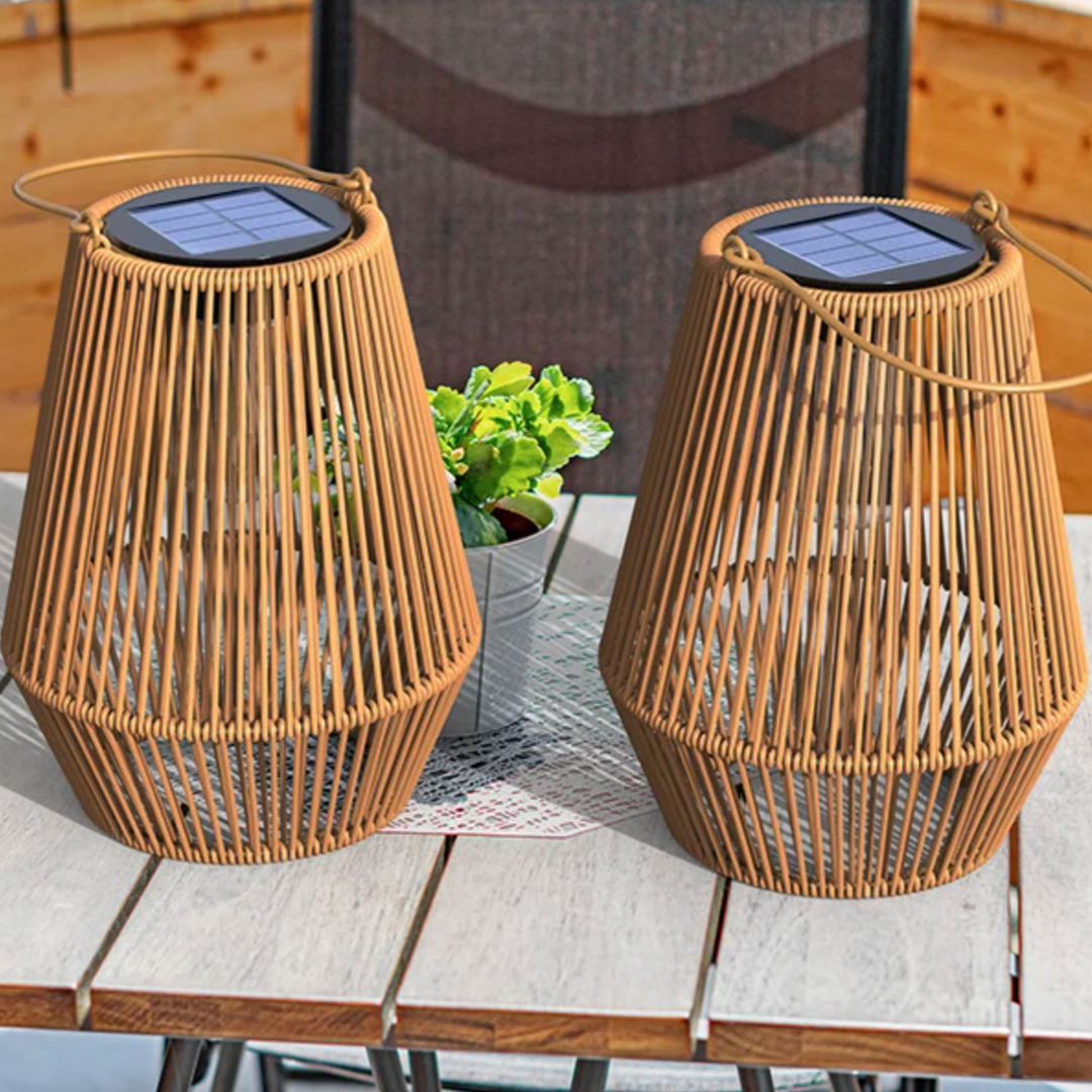 Solar Rattan Lantern Luvikno