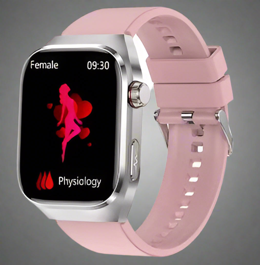 Luvikno | Avansert Helse Smartsportklokke med EKG, Blodsukkerovervåking, 2.04-tommers AMOLED-skjerm - Vanntett Treningsmåler