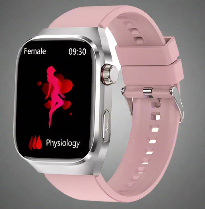 Luvikno | Avansert Helse Smartsportklokke med EKG, Blodsukkerovervåking, 2.04-tommers AMOLED-skjerm - Vanntett Treningsmåler