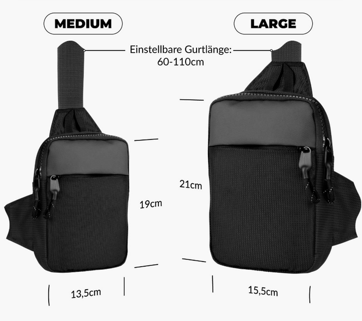 UrbanGuard Sling Bag | Kompakt, Sikker, Vanntett | Luvikno