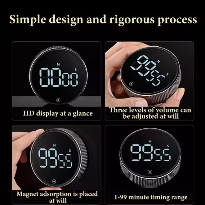 Digital Magnetisk Kjøkken Timer 99 Minutter | Luvikno