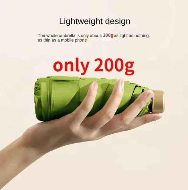 Mini Pocket Paraply UV Beskyttelse Kompakt | Luvikno