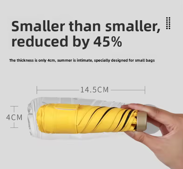 Mini Pocket Paraply UV Beskyttelse Kompakt | Luvikno