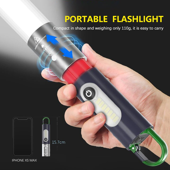 Zoom Ultra-Bright Pocket Led Utendørs Lommelykt | Luvikno