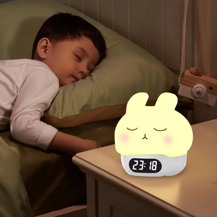 Bunny Digital Vekkerklokke med Søvntreiner og Nattlys Luvikno