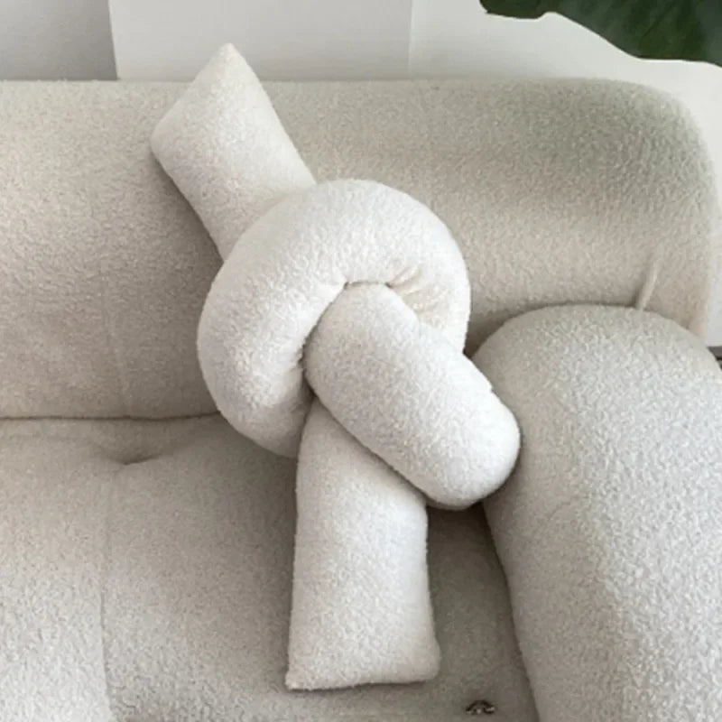Nordic Bouclé Abstrakt Putefor – Minimalistisk Plysjpute | Luvikno