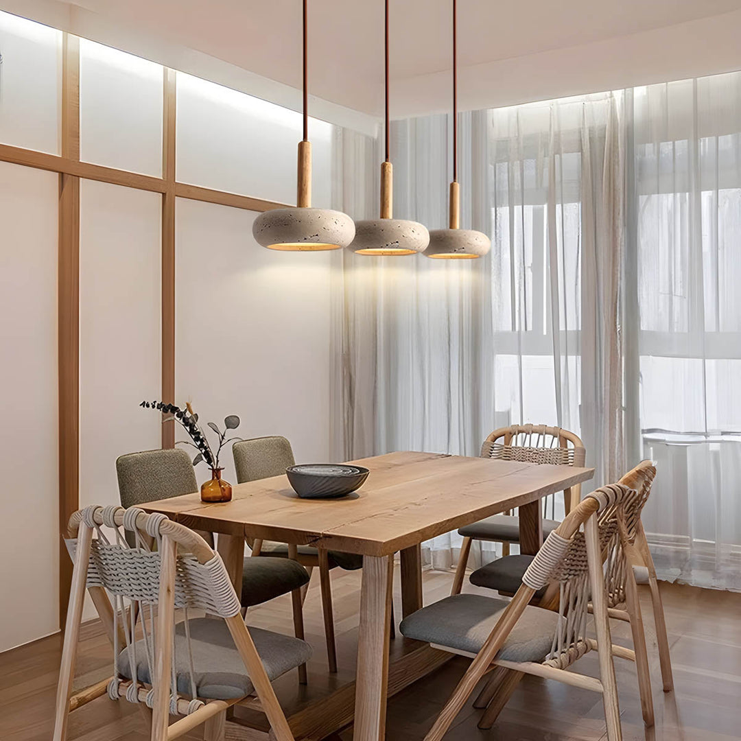 Luvikno | GlowStone Taklampe - Naturlig Travertin LED Pendellampe
