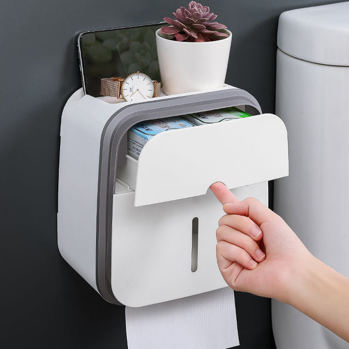 Vegghengt baderomsorganisator Tissue Box Holder | Luvikno