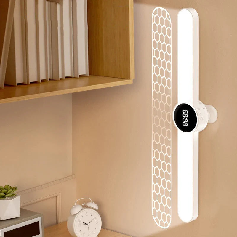 Luvikno | LED Skrivebord Lampe ClarioMag | Med Klokke & Alarm | Magnetisk & USB Oppladbar | Trinnløst Dimmbar | 35 cm