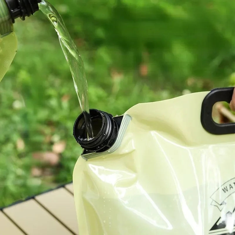 Luvikno | HydraPakx Sammenleggbar Vannbæreveske 8 L | Med Håndtak & Spout | For Camping, Fotturer & Utendørs