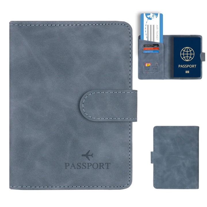 Luvikno | Passholder Travello | RFID-beskyttelse | Ekte lærutseende | For kvinner og menn
