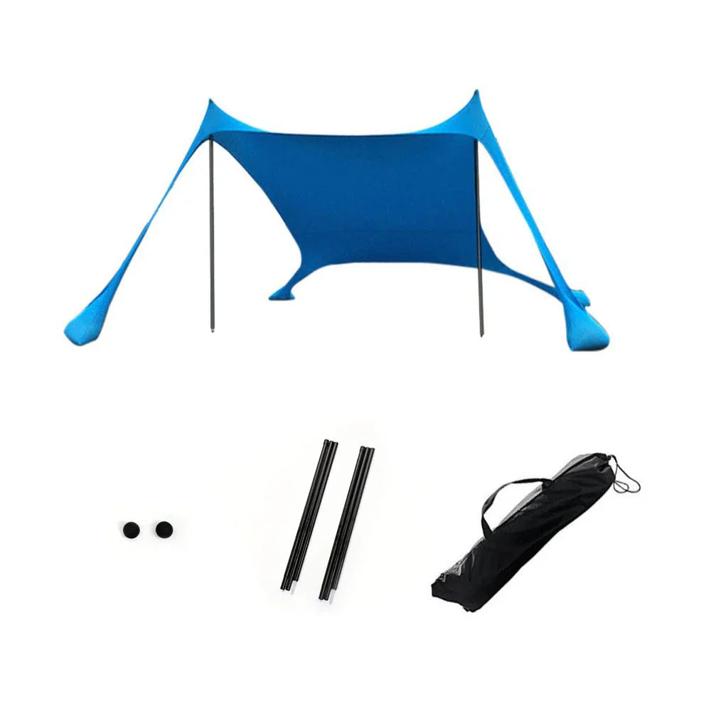 Luvikno | Solaviva Strandtelt med UV-beskyttelse UPF50+ | Vindbestandig & Vanntett | For 3–4 personer | 200×200×170 cm