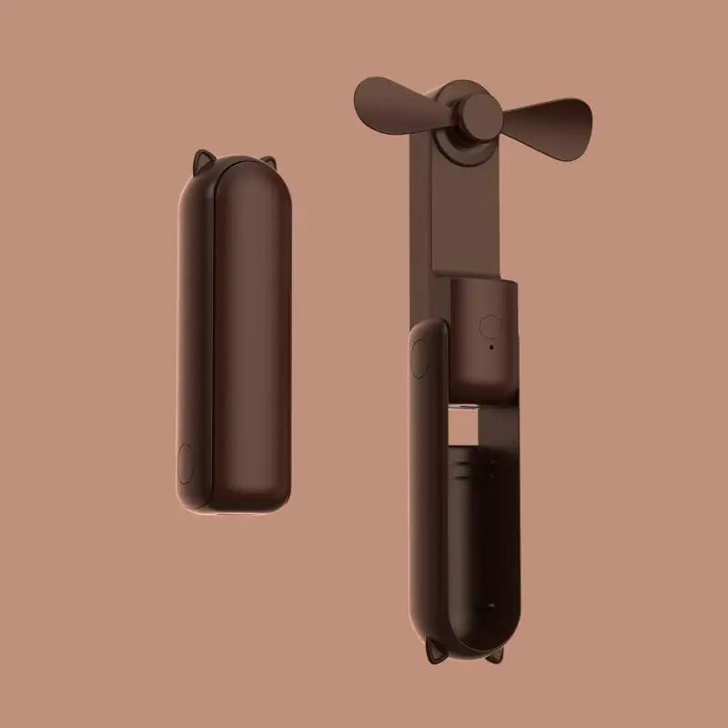 Ny håndholdt bærbar mini vifte - Kreativ, tre-hastighets justerbar, ensfarget, USB-oppladbar liten vifte | Luvikno