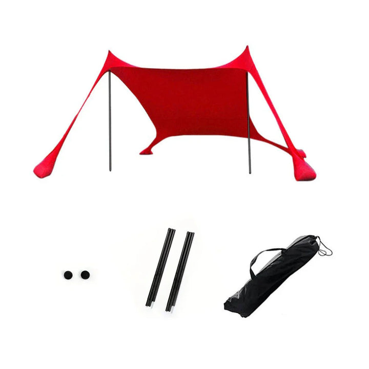 Luvikno | Solaviva Strandtelt med UV-beskyttelse UPF50+ | Vindbestandig & Vanntett | For 3–4 personer | 200×200×170 cm