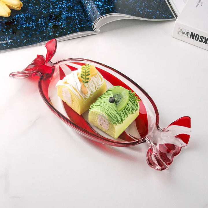 Candy-formet glass snacktallerken | Luvikno