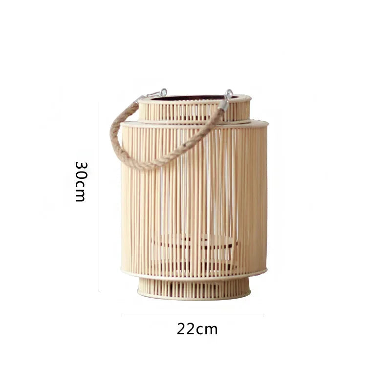 Imitasjon Bambus LED Lys Lantern Luvikno
