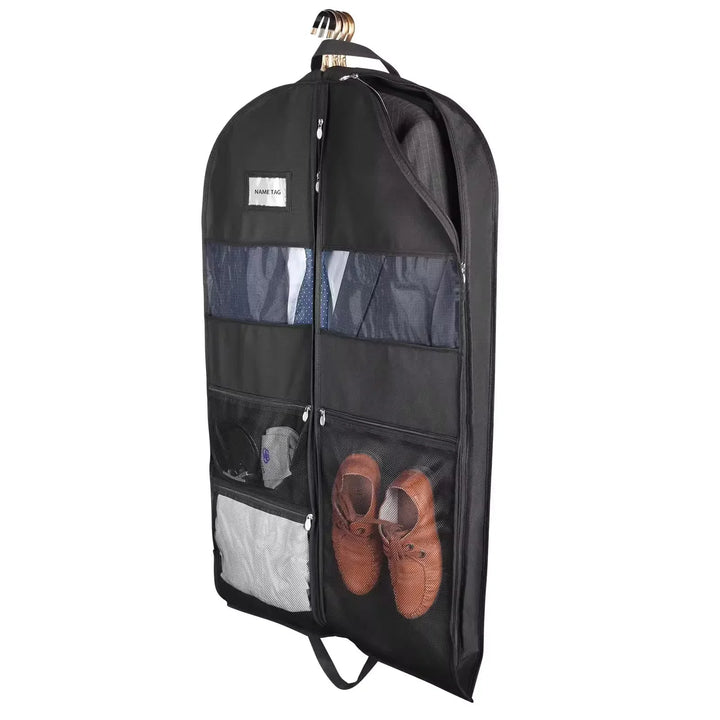 Luvikno | Reisekjoler Garment Bag for Reise | Dobbeltsidig Glidelås & XXL Lommer | Pustende & Gjennomsiktig | 43 tommers Henge Dress Organisator