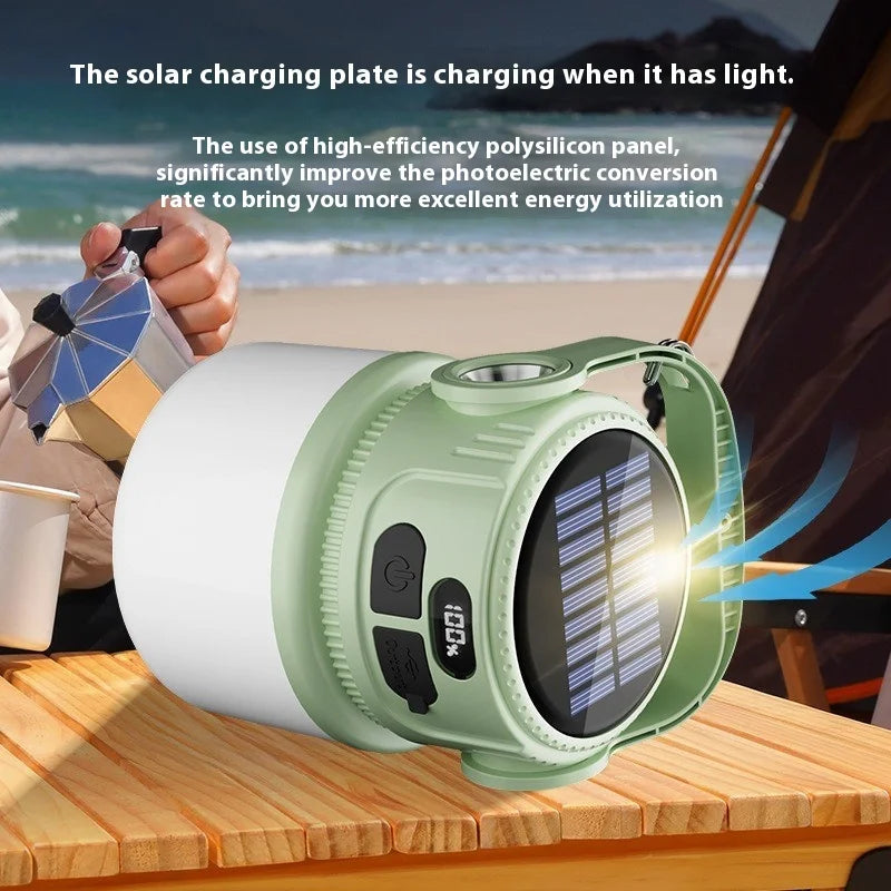 Luvikno | Luminatra Solar LED Campinglampe | Oppladbar & Vanntett | 6 Lysmoduser | For Utendørs, Nødsituasjoner & Reise