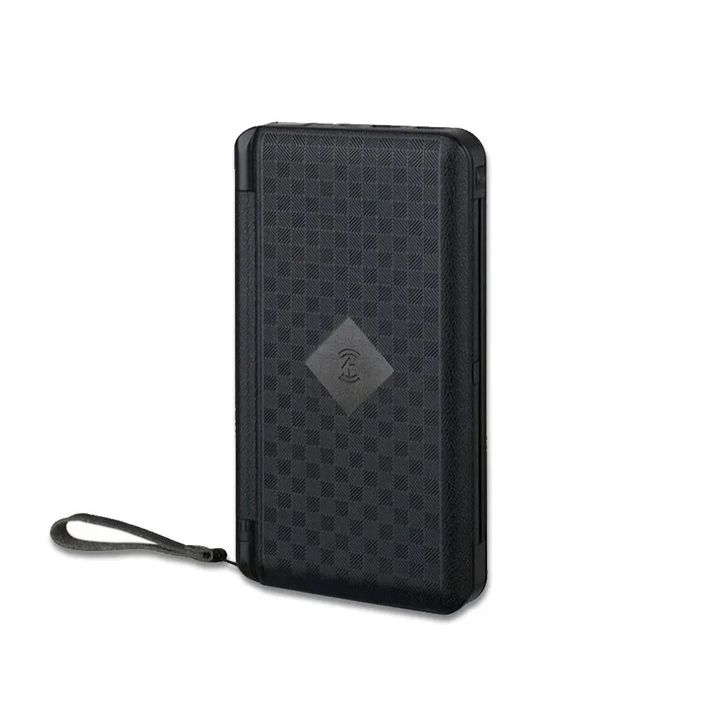 Luvikno | Solkraftbank VoltMate Flip 15W | 10,000/20,000mAh | Trådløs Qi-lading | Solcellepanel sammenleggbar | Vanntett & Støtsikker