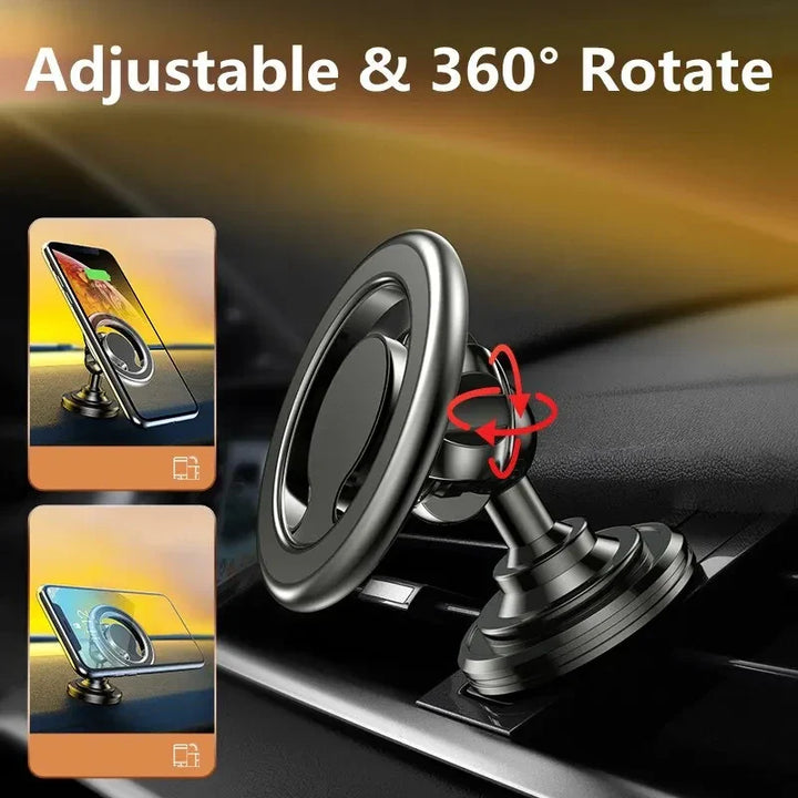 Luvikno | MagnoGrip AutoMount Magnetisk Telefonholder for Bil | 360° Rotasjonsbar | Sterkt Hold for iPhone, Samsung & Co.