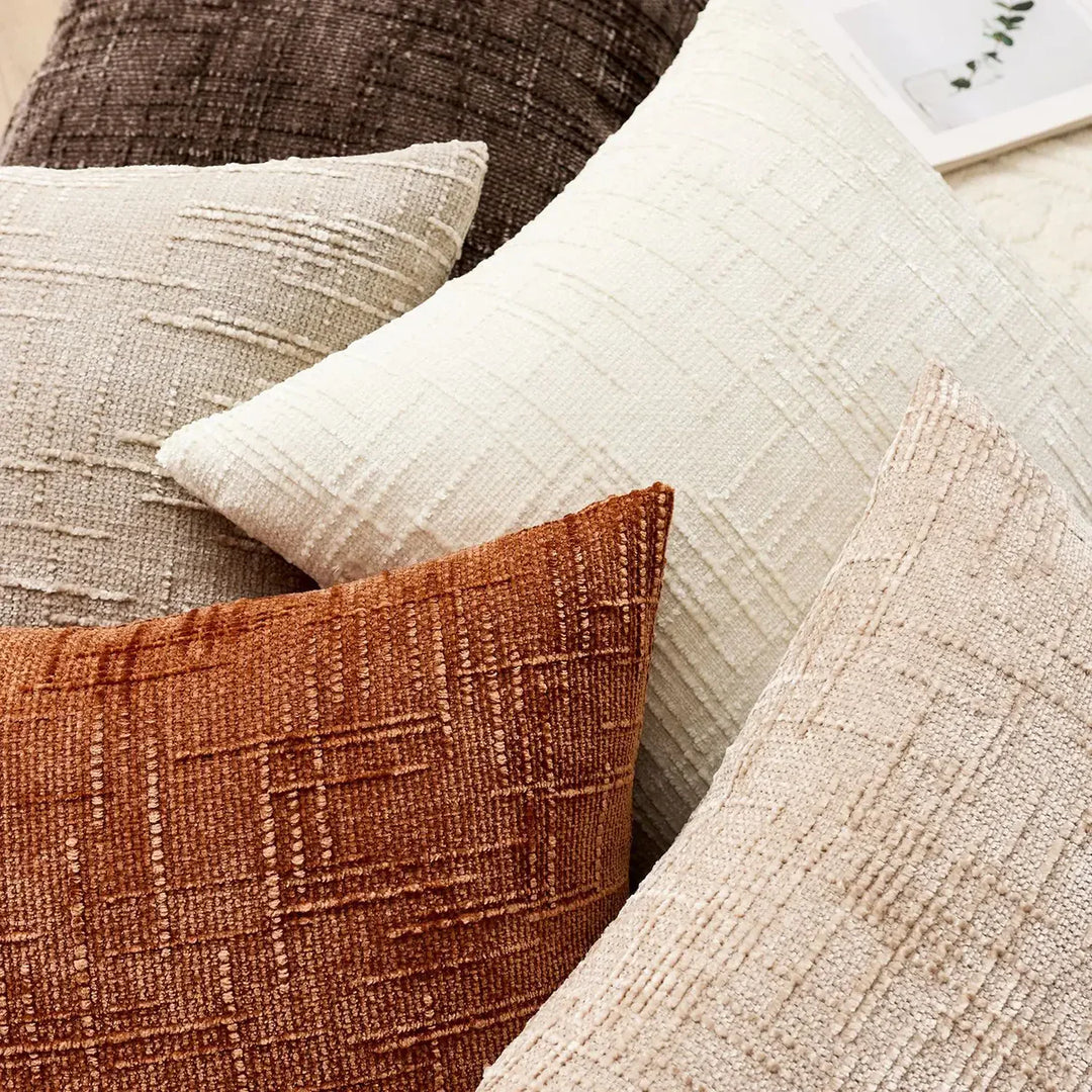 Chenille Sofa putevar – Myk ensfarget design | Elegant dekorasjon for stue & soverom | Luvikno