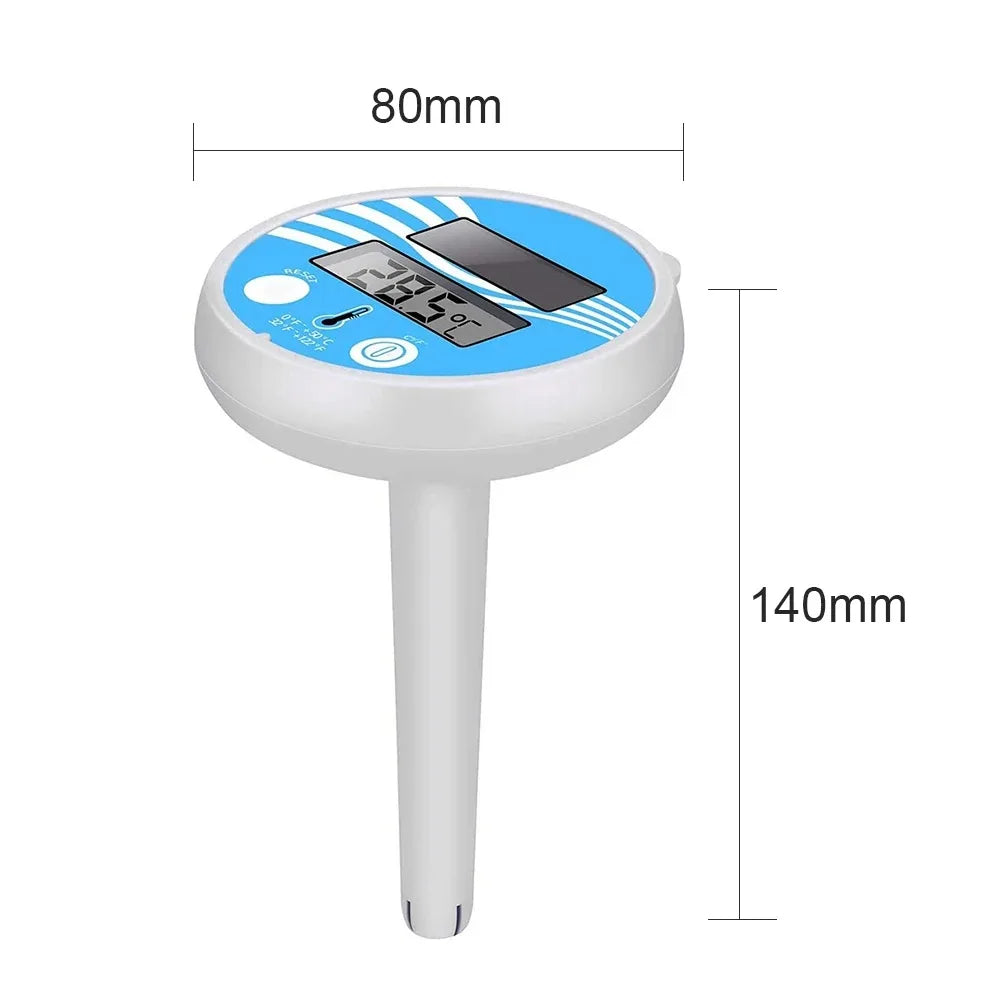 Luvikno | THERMAFLOAT Basseng termometer | Flytende vanntemometer for basseng og boblebad | Temperaturvisning 0–50 °C | Ristiff og værbestandig