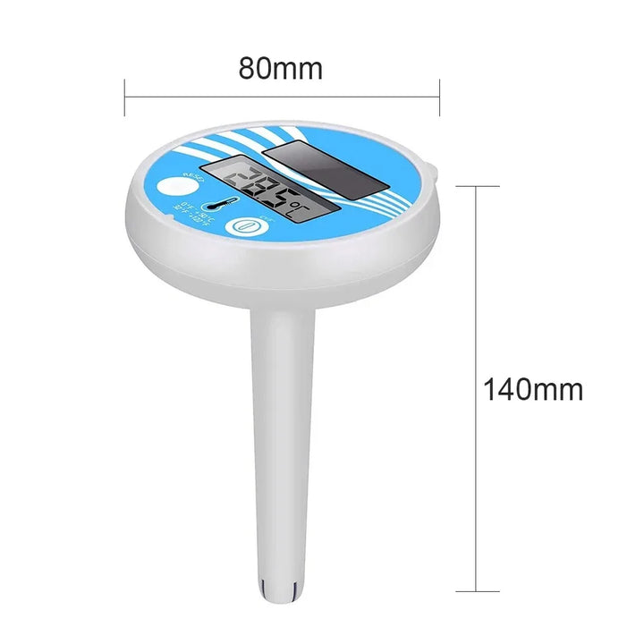 Luvikno | THERMAFLOAT Basseng termometer | Flytende vanntemometer for basseng og boblebad | Temperaturvisning 0–50 °C | Ristiff og værbestandig