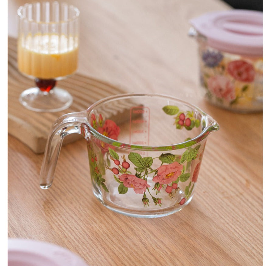 Retro Flowers Målebeger med Lokk