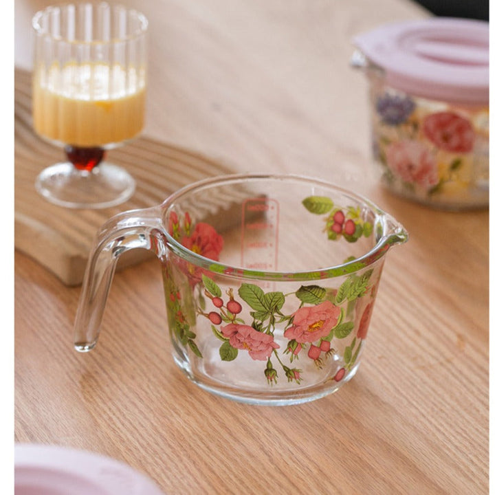 Retro Flowers Målebeger med Lokk
