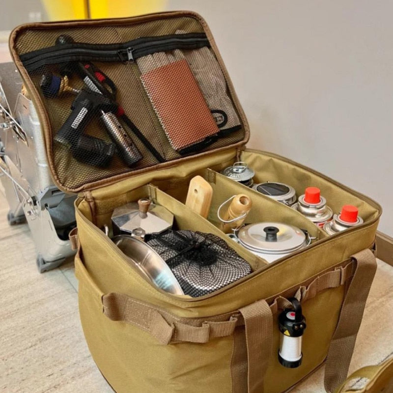 Multi-Compartment Utendørs Sti Camping Slank Oppbevaringsveske | Luvikno
