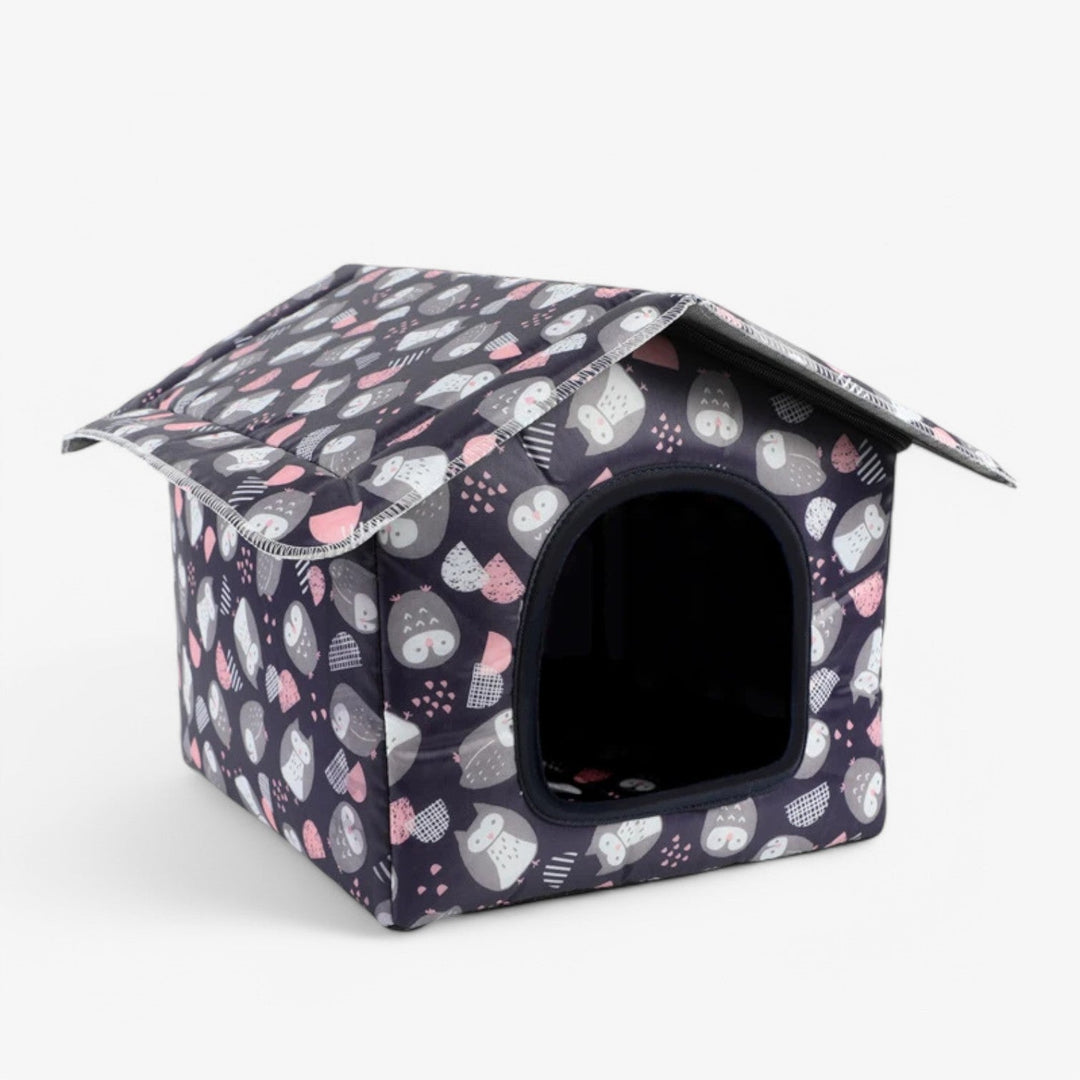 Weatherproof Animal House "CozyNest" for Cats and Small Dogs | Luvikno