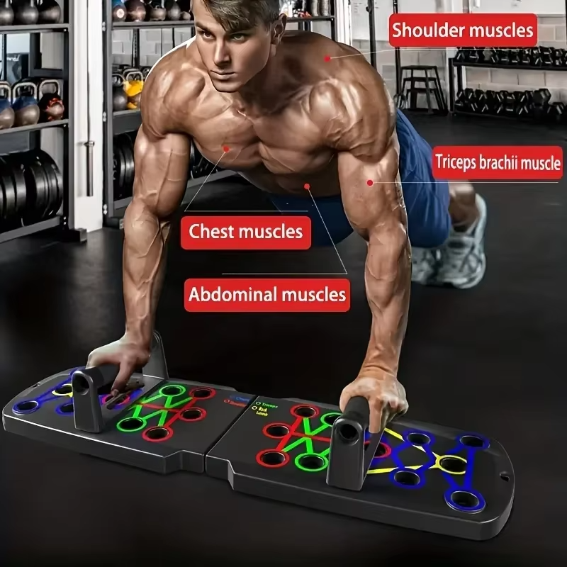 Bærebar Sammenleggbar Push-Up Bord for Helkropp Styrketrening Luvikno