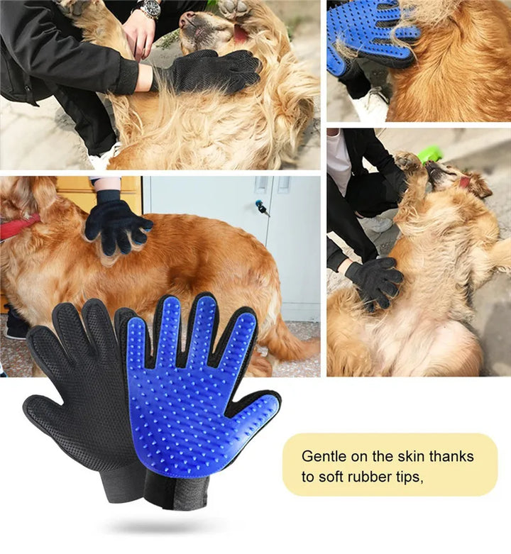 Luvikno | Fur Care Glove PawLiss TouchGlove | 5-Finger Massage Glove for dogs and cats | 23.2×17.2 cm | TPR & Mesh | Left or right