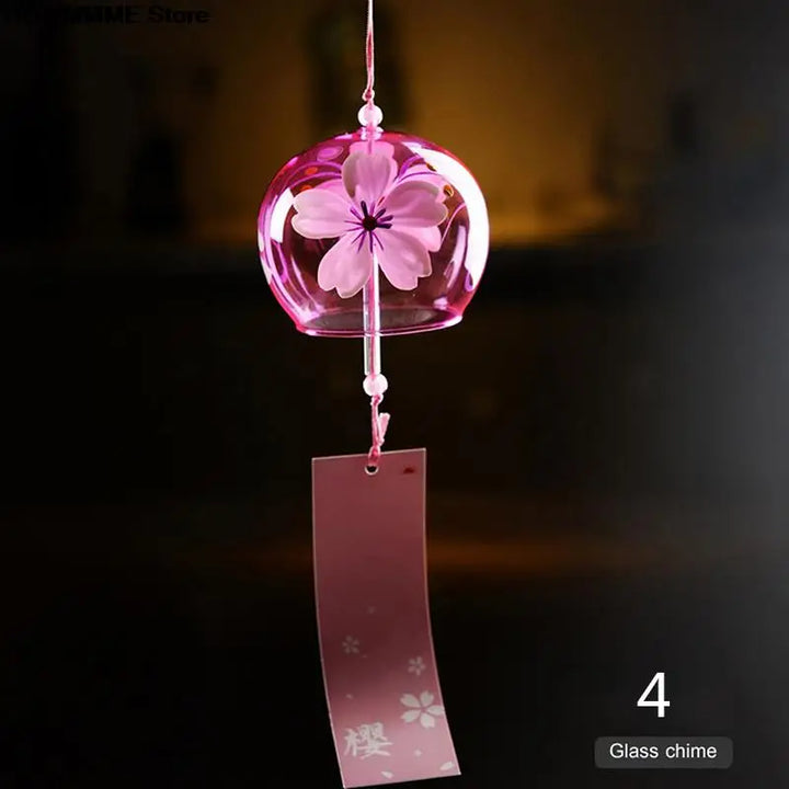 Luvikno | Glass Vindklokke Hanabira | Japansk Stil | Klar Lyd & Dekorativ Pendant | Håndlaget