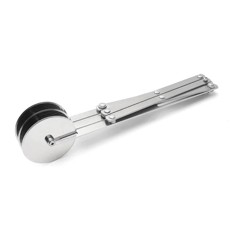 Luvikno | SlicePro Rustfritt Stål Deigskjærer | Sammenleggbar & Justerbar | 3–7 Hjul | Perfekt Porsjonering for Pizza, Bakverk & Pasta