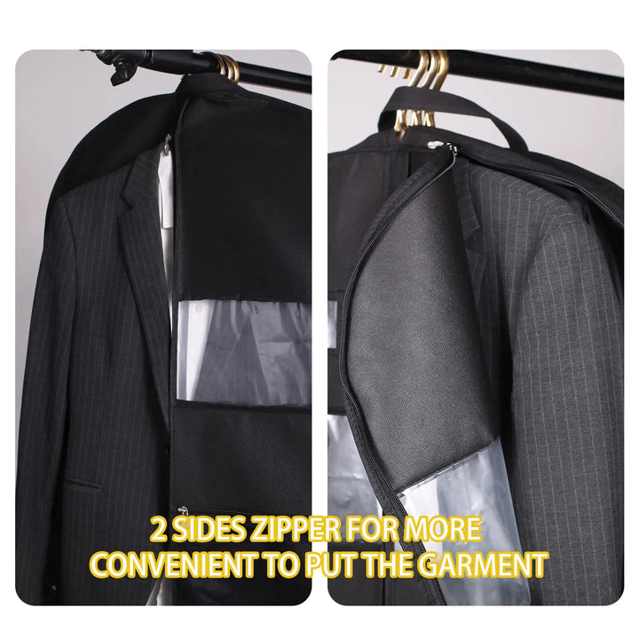 Luvikno | Reisekjoler Garment Bag for Reise | Dobbeltsidig Glidelås & XXL Lommer | Pustende & Gjennomsiktig | 43 tommers Henge Dress Organisator