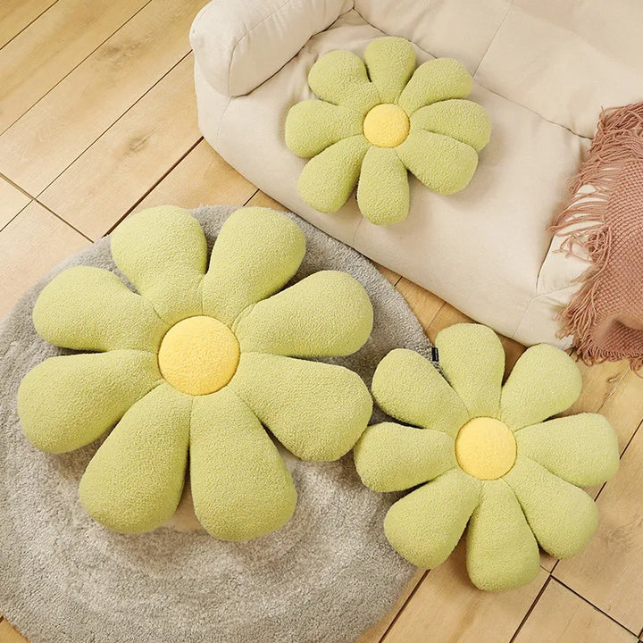Boucle Plush Flower Cushion | Luvikno
