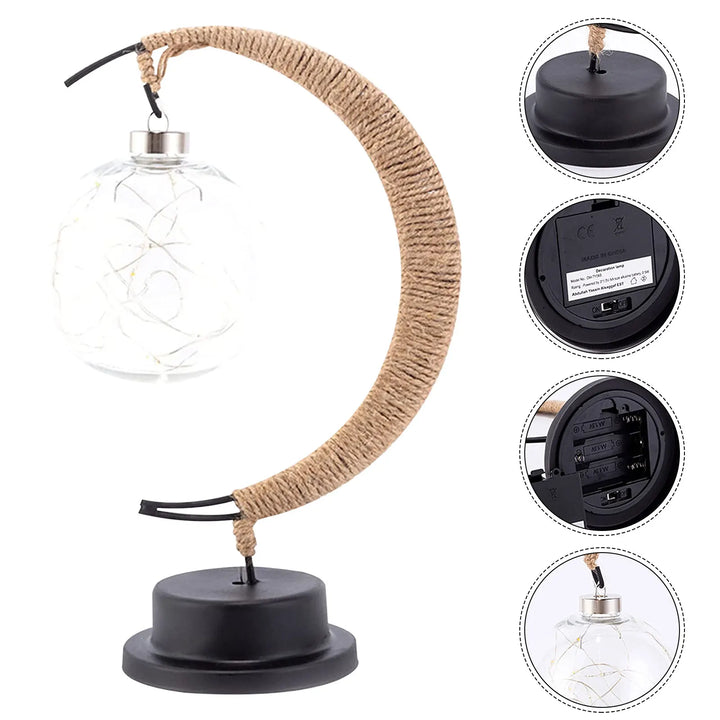 Bordlampe LED Måneskinn for Soverom Luvikno