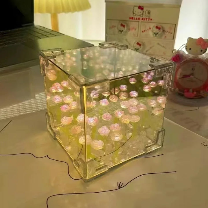Diy Tulip Flower Sea Cube Lampe