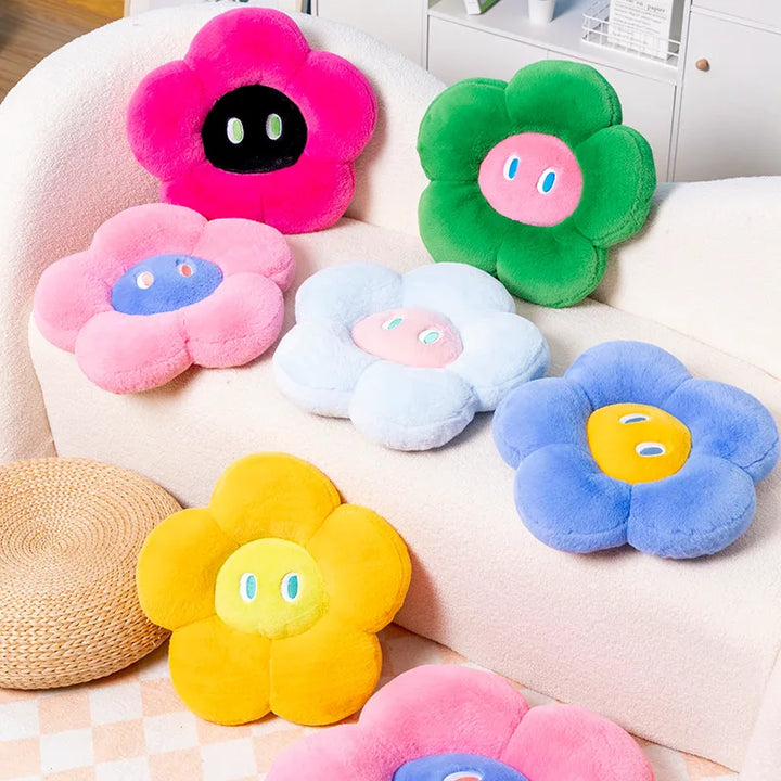 Fluffy Flower Cushion with Eyes | Luvikno