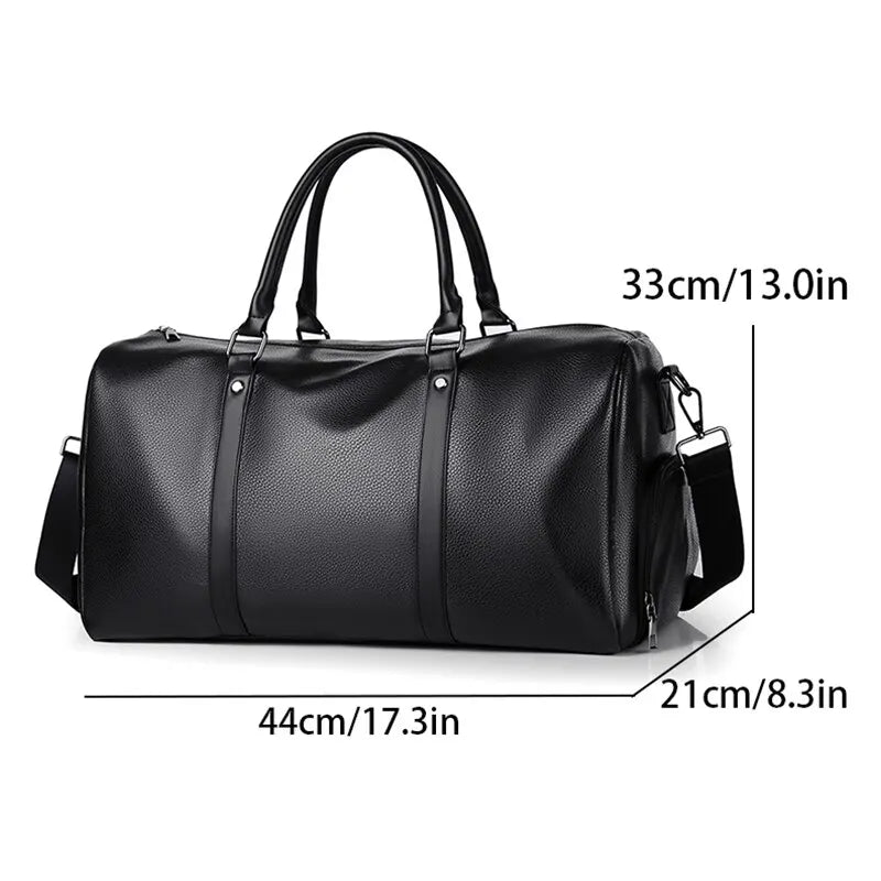 Luvikno | Reiseveske Ravemo Roadster | Retro sportveske laget av vanntett PU | 44×33×21 cm | For korte turer, trening & motorsykkelkjøring