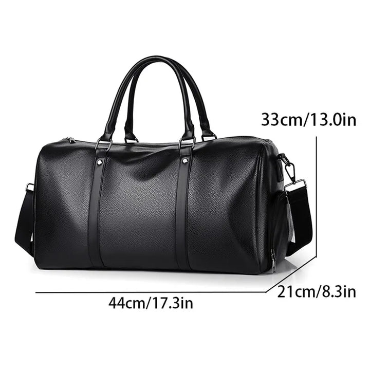 Luvikno | Reiseveske Ravemo Roadster | Retro sportveske laget av vanntett PU | 44×33×21 cm | For korte turer, trening & motorsykkelkjøring